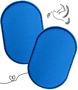 Knee patches (2) Sky Blue